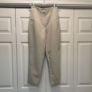 Zara Cream High-Waisted Pants